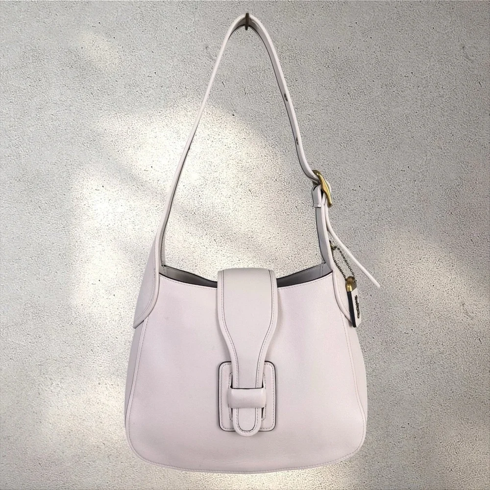 Coach Courier Hobo Bag Archive Re-edition 1941 Collection In Chalk White #88349